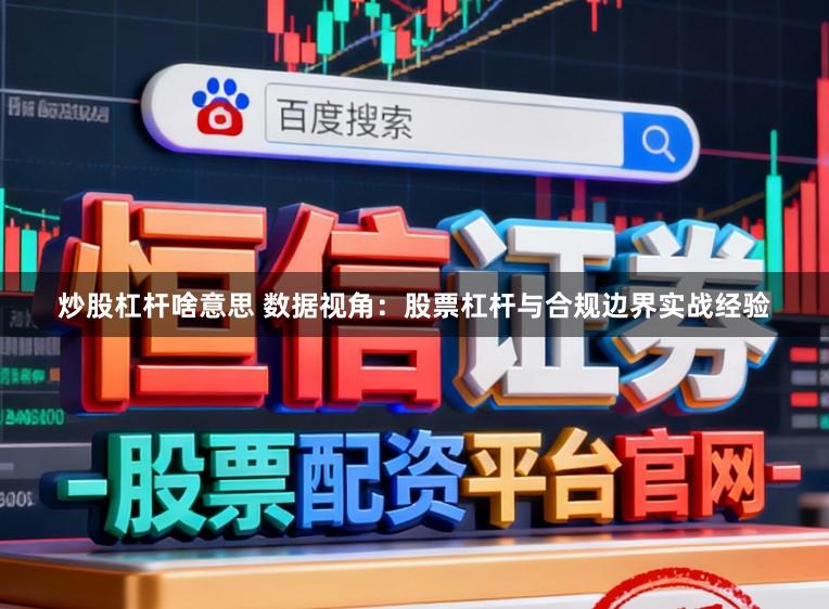 炒股杠杆啥意思 数据视角：股票杠杆与合规边界实战经验
